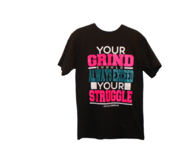 "Pink & Teal" Grind vs. Struggle T-shirt (Black)