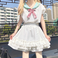 White & Black Tulle Layered Lace Elastic Gathered Waist Short Mini Skirt - Thumbnail 5