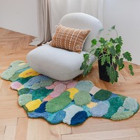 River Forest Valley Flower Nature Soft Mat Moss Rugs Carpets Decor - Thumbnail 2
