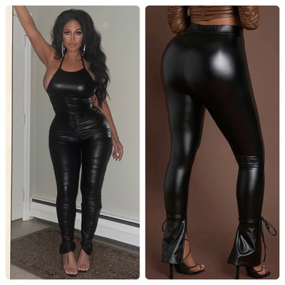 Faux leather pants-td - Thumbnail 2