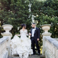 Mermaid Weddings Lace Long Sleeve Bridal Gowns Tiered Cascading Ruffles  - Thumbnail 2