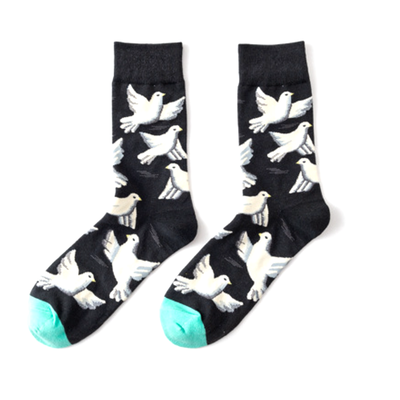 White pigeon socks