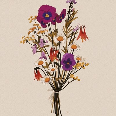 Ophelia flowers print 