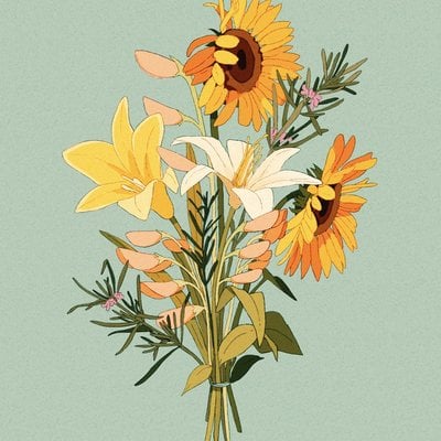 Fruity flowers print 