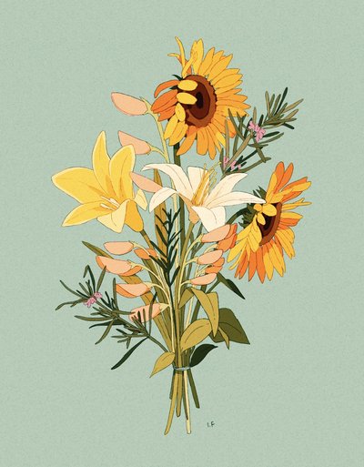 Fruity Flowers Print 