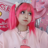 Y2K star pin love heart chain necklace - Thumbnail 6