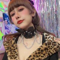 Y2K bunny mask shape collar necklace - Thumbnail 1