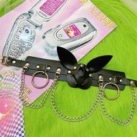 Y2K bunny mask shape collar necklace - Thumbnail 5