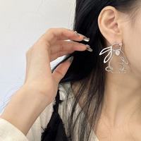 Cute hollow out rabbit earrings - Thumbnail 1