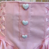 Sweetheart Princess Layered Cross Pink Ruffled Cake Short Skirt - Thumbnail 4