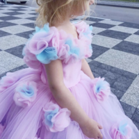 Off Shoulder Birthday Dresses with 3D Flowers - Thumbnail 2