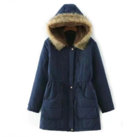 Warm Fluffy Winter Hooded Jacket Coat - Thumbnail 3
