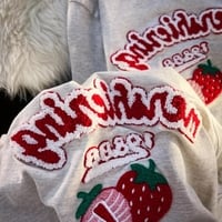 Strawberry Embroidery Short Sleeve T-shirt  - Thumbnail 3