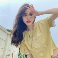 Sweet Fairy Embroidery Ruffle Short Sleeve T-shirt  - Thumbnail 3