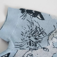 Blue Cat Knit Short Sleeve Shirt  - Thumbnail 4