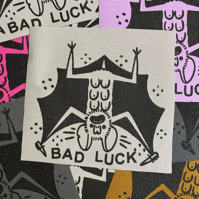 BAD LUCK BAT canvas patch