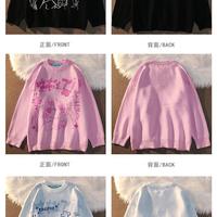 Anime Girl Oversized Knit Long Sleeve Sweater - Thumbnail 6
