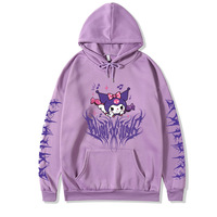 Japanese Anime Print Long Sleeve Hoodie - Thumbnail 4