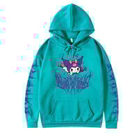 Japanese Anime Print Long Sleeve Hoodie - Thumbnail 6