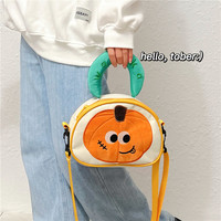 Cute Pumpkin Canvas Handbag - Thumbnail 4