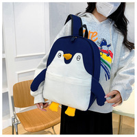 Cute Penguins Canvas Backpack - Thumbnail 1