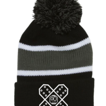 BFS STRIPED BLACK/GREY BEANIE
