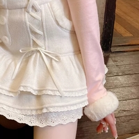 Sweet Japanese Lace High Waist Mini Skirt - Thumbnail 5