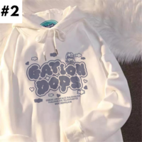 Japanese Anime Dog Print Oversized Hoodie  - Thumbnail 2