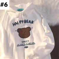 Japanese Anime Dog Print Oversized Hoodie  - Thumbnail 6