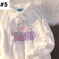 Japanese Anime Dog Print Oversized Hoodie  - Thumbnail 5