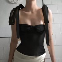 Sweet Bow Bustier Bandage Crop Top - Thumbnail 1