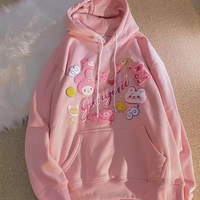 Anime Cartoon Graphic Print Hoodie  - Thumbnail 3