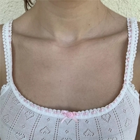 White Heart Print Sleeveless Camisole  - Thumbnail 2