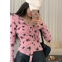 Butterfly Tunic Print Long Sleeve T-shirt  - Thumbnail 3