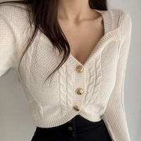 Pink Crop Top Long Sleeve Cardigan  - Thumbnail 2