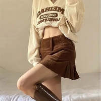 Beige Embroidery Polo Collar Embroidery Oversized Long Sleeve Shirt  - Thumbnail 1