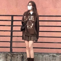 Brown Letter Oversized Long Sleeve Sweater  - Thumbnail 3