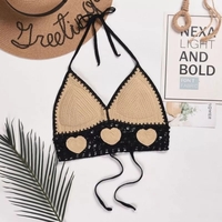 Heart Boho Crochet Backless Halter Top - Thumbnail 2
