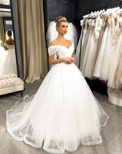 Charming Off Shoulder Mermaid Wedding Dresses
