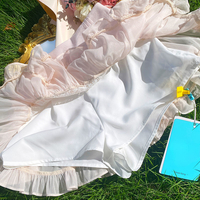 Sweet Lace Ruffle Mesh Fairycore High Waist Mini Skirt - Thumbnail 6