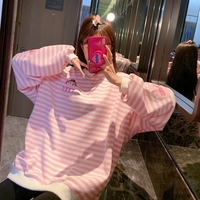 Pink Chocolate Stripe Oversized Long Sleeve Sweater  - Thumbnail 3