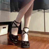 Retro Bowknot Strapy Mary Jane Shoes - Thumbnail 1
