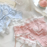 Love Heart Lace Cotton Panties  - Thumbnail 1