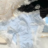 Love Heart Lace Cotton Panties  - Thumbnail 2