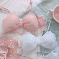 Sweet Bow Mesh Bra + Panties Set - Thumbnail 6