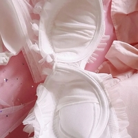 White Lace Petal Japanese Bra + Panties Lingerie  - Thumbnail 3