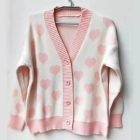 Sweet Heart Print Button Cardigan  - Thumbnail 5