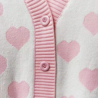 Sweet Heart Print Button Cardigan  - Thumbnail 6