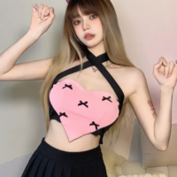 Heart Shape Crop Top - Thumbnail 4