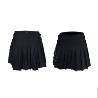 Black Pleated Mini Skirt - Thumbnail 7